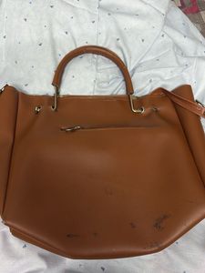 Stylish Brown Quilted Handbag