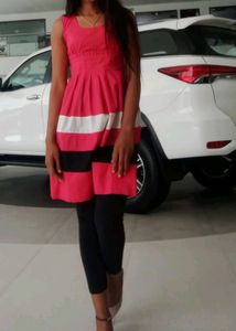 Cute Branded Pink Frock For Women