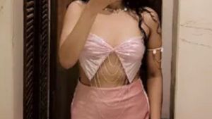 Sparkling Silver Chain Halter Top
