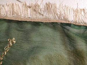2dupata hai Elegant  Emerald Green Embroidered Sar