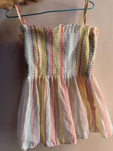 Boho Stripe Smocked Cami Top