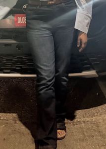 Flared Dark Wash Denim Jeans