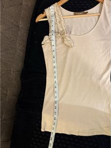 Elegant Cream Top with Lace Detail