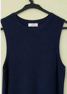 Sleeveless Navy Blue Maxi Dress
