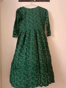 maternity green size zip kurta