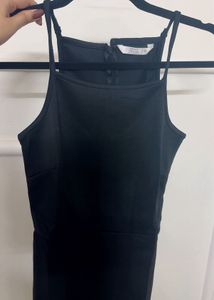 Chic Black Spaghetti Strap Dress