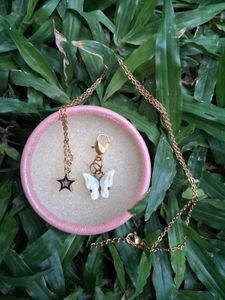 .⋆˚꩜｡Star Necklace + Butterfly charm .⋆˚꩜｡