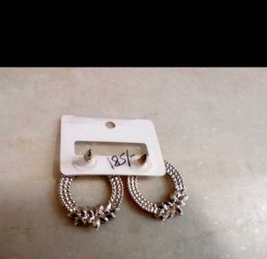 Sparkling Red Hoop Earrings