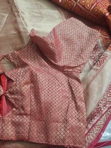 Red &amp; Gold Patterned Fabric