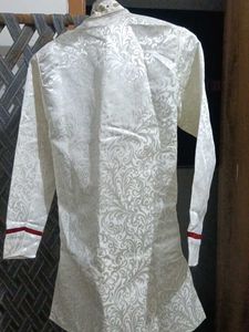 boys traditional  white &amp; maroon indo - western sh