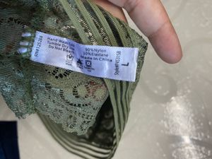 New Olive Green sheet Lace Panty (Size L)