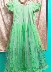 Stunning Green Embroidered Gaon Set