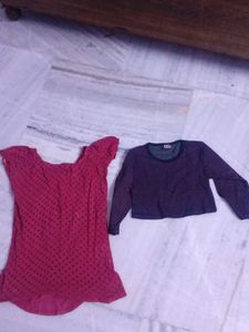 Cute Polka Dot Tops Set