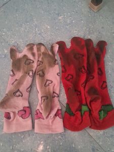 Pink Heart Pattern Socks 🧦 🧦