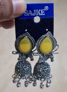Combo of 4 Oxidized Silver Jhumka Earrings - SAJKE