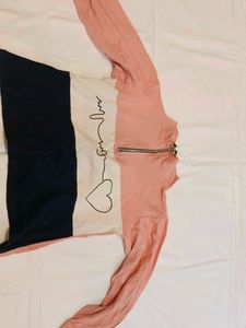Colorblock Zip Neck T-Shirt