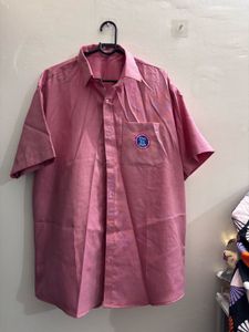 Men's Short Sleeve Pink Shirt