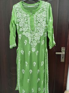 Premium Lucknowi Chickankari Handwork Kurta