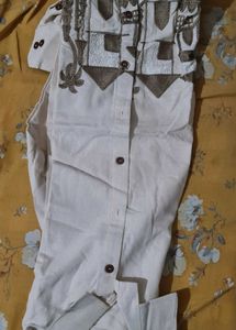 Men's Embroidered Linen Shirt