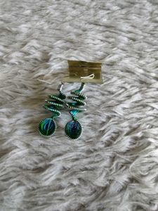 Multi Peacock Thread Earring (Women's)