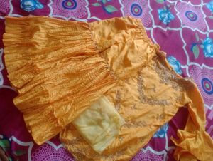 Orange Embroidered Kurta Set with Dupatta