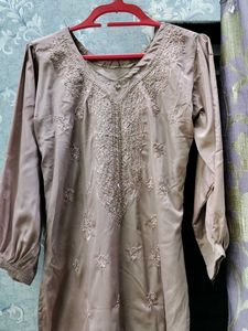 Mauve Silk Suit 3pc XL