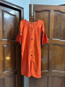Vibrant Orange Kurta