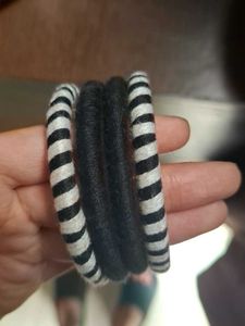 Bohemian Black &amp; White Bangles