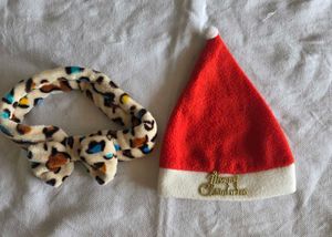 combo of santa cap.and Halloween  mask