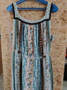 Boho Print Tie-Waist Maxi Dress