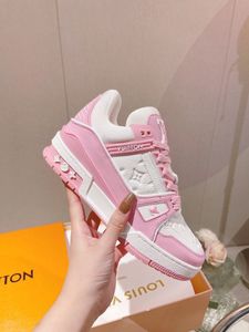 Pink &amp; White Louis Vuitton Sneakers