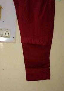 Maroon stitched dress material