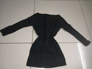 Classic Black Long Sleeve Boat Neck Top