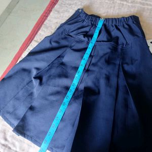 Cute Polka Dot Blouse and Navy Skirt Set