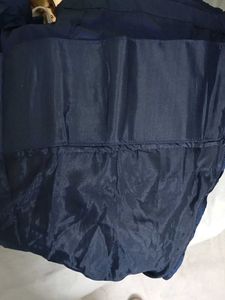 Elegant Navy Blue Embroidered Skirt