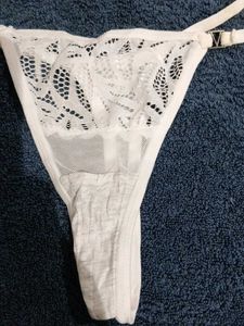 Lace Thong Panties - Red &amp; White Combo