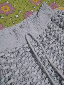Light Blue Textured Skirt