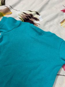 Teal Cotton T-Shirt