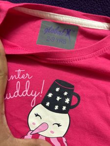 Pink Tee For Baby Girls
