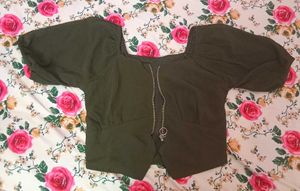 Stylish Puff Sleeve Crop Top