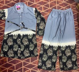 Stylish Printed Kurta Set with Palazzo Pants