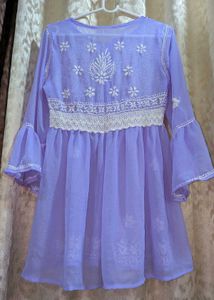 Lavender Chikankari Kurta