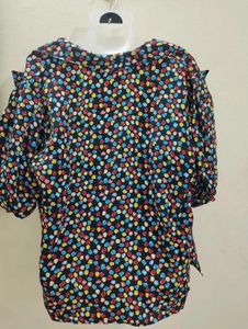 Women Printed Loose Fit Shirt.., Over Sized Shirt