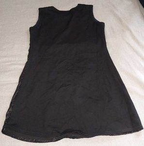 Sleek Black Sleeveless Mini Dress
