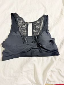 Lace Trim Sports Bra