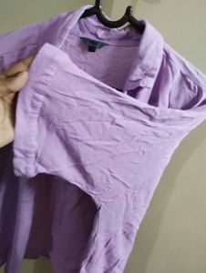 Lavish Lavender Button-Up Top