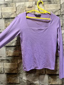 Lavendar Knit long sleeves top