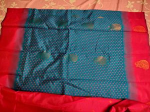 Elegant Blue and Pink Kanjeevaram Semi Silk Saree