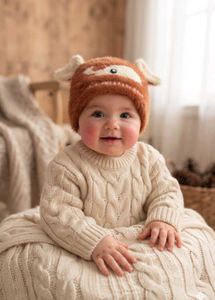 adorable elephant cap for baby