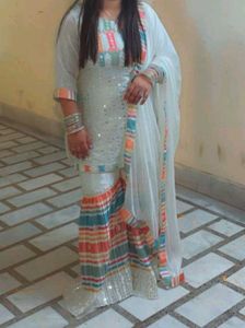 sharara suit stitched